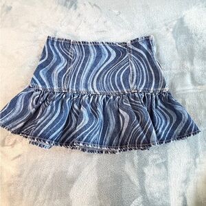 Blue Wave Denim Skirt